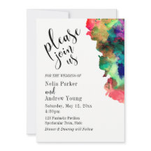 Moderna e colorida Watercolor "Por Favor Junte-Se 