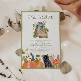 Convite Moderna Queda Floral No Chá de panela Do Amor