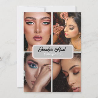 Convite moderna tendência mínima Makeup Artist código QR