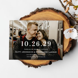 Convite Modernize a Foto do Seu Casamento Save The Date