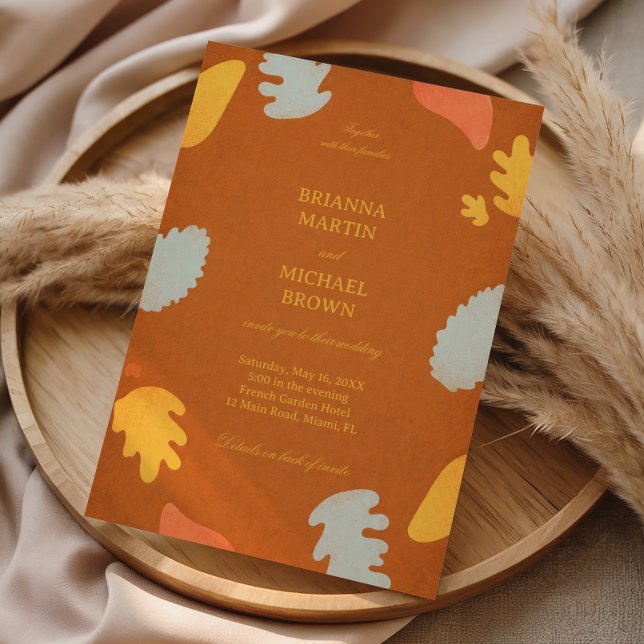 Convite Moderno Abstrato Outono Colorido (Criador carregado)