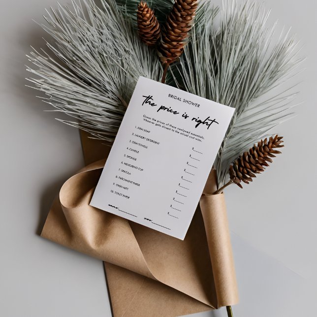 Convite Moderno adivinha o jogo do Chá de panela de preço  (Criador carregado)