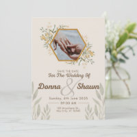 Moderno Amarelo Branco, casal e sua aliança de cas