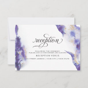 Convite Moderno Ametist Watercolor Geode BarefootBride™