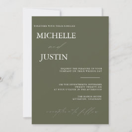 Convite Moderno ao Casamento Simples e Minimalista