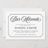 Moderno Bar Mitzvah Minimalista Simples e Elegante