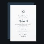 Convite Moderno   Bar Simples Mitzvah<br><div class="desc">Composto por uma escrita lúdica e uma tipografia san serif; Tudo num fundo branco. 

Este foi projetado por materiais de terceiros selecionados,  exclusivos para o Zazzle.

Disponível aqui:http://www.zazzle.com/selectpartysupplies</div>