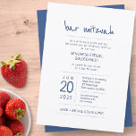 Convite Moderno Bar Simples Mitzvah<br><div class="desc">Composto por uma escrita lúdica e uma tipografia san serif; tudo contra um pano de fundo branco. Este foi projetado por materiais de terceiros selecionados, exclusivos para o Zazzle. Disponível aqui: http://www.zazzle.com/selectpartysupplies</div>