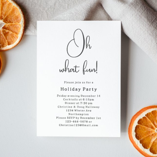 Convite Moderno Boho Natal Oh Que Festa Divertida (Criador carregado)