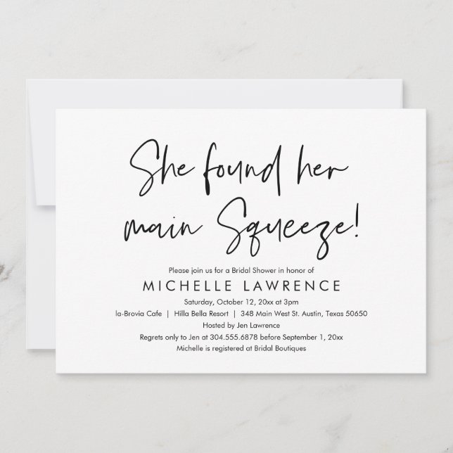 Convite Moderno Casual e Divertido, Festa de Praia Chá de  (Frente)