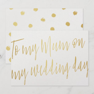 Convite Moderno Chic Ouro "Para minha mãe no dia do meu ca