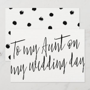 Convite Moderno Chic "Para minha tia no dia do meu casamen