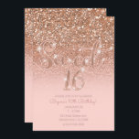 Convite Moderno cora o doce Glam cor-de-rosa 16 do brilho<br><div class="desc">Personalize para seu evento</div>