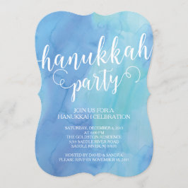 Convite moderno da celebração de Hanukkah da