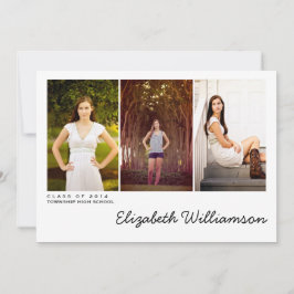 Convite moderno da festa de formatura de três