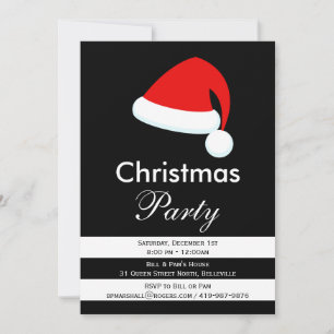 Convite moderno da festa de Natal do papai noel
