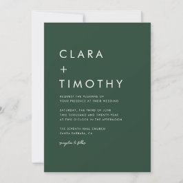 Convite Moderno de Casamento de Script Clássico Mí