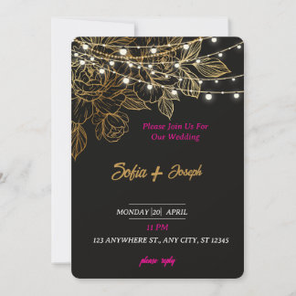 Convite Moderno de Casamento Minimalista