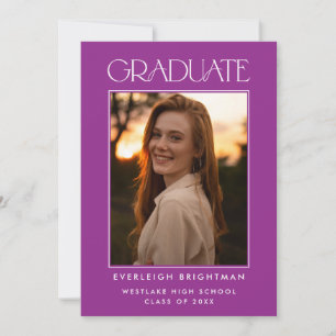 CONVITE MODERNO DE GRADUAÇÃO DE FOTOS DE TIPOGRAFI