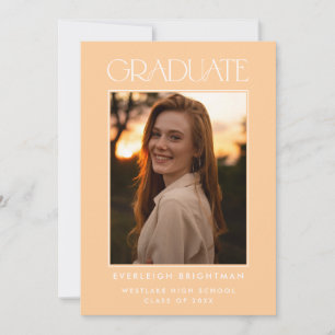 CONVITE MODERNO DE GRADUAÇÃO DE FOTOS DE TIPOGRAFI