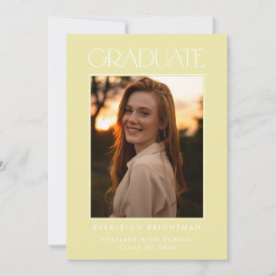 CONVITE MODERNO DE GRADUAÇÃO DE FOTOS DE TIPOGRAFI