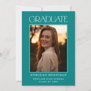 CONVITE MODERNO DE GRADUAÇÃO DE FOTOS DE TIPOGRAFI