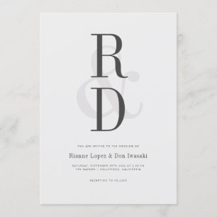 Convite moderno do anúncio do casamento