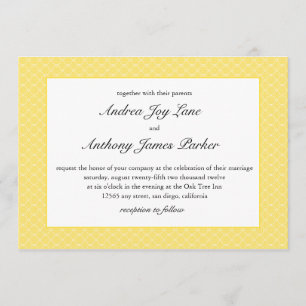 Convite moderno do casamento da colmeia no amarelo