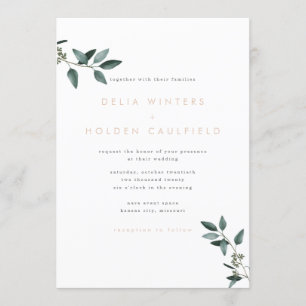 Convite moderno do casamento das hortaliças do