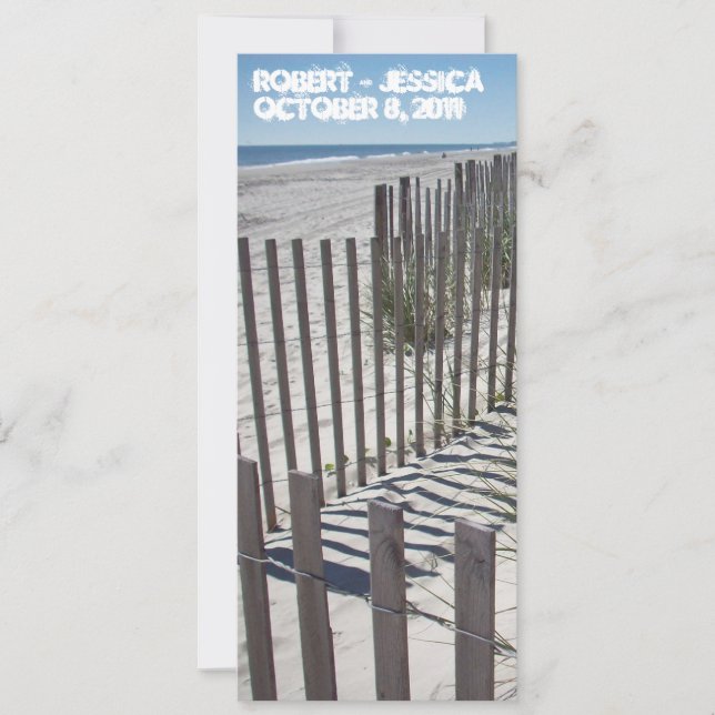 Convite moderno do casamento de praia (Frente)