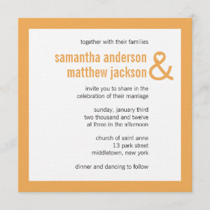 Convite moderno do casamento do Ampersand do