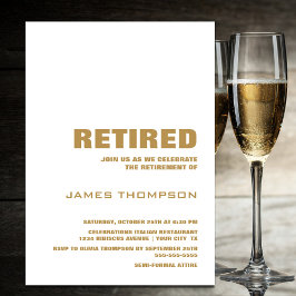 Convite Moderno do Partido da Reforma Dourada Simples Mode