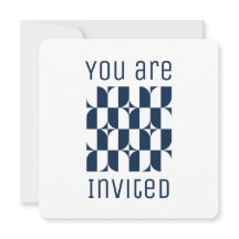 Moderno do século médio azul e branco