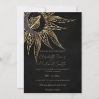 Moderno Dourado Planeta da Lua Solar Mandala