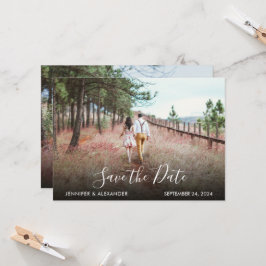 Convite Moderno e elegante casamento de fotos Salve a data