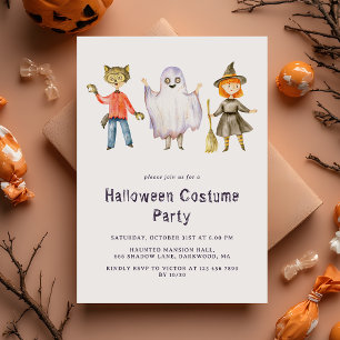 Convite Moderno e Minimalista Festa de Figurino de Hallowe