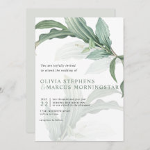 Moderno Elegante Folhas Tropicais