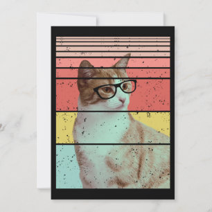 CONVITE MODERNO ENGRAÇADO GATO FOFO VINTAGE