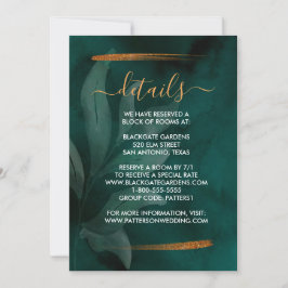 Convite moderno esmerald green e deixa o gabinete