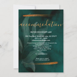 Convite moderno esmerald green e receptáculo elegante