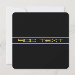 Convite Moderno Estilo de Texto Dourado e Listras Editávei