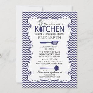 Convite Moderno estoque o Chá de panela da cozinha