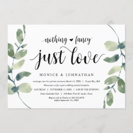 Convite Moderno Eucalipto, Negro, Partido do Elopemento do