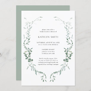 Convite Moderno Eucalyptus Greenery Elegante Bridal Brunch