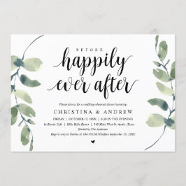 Convite Moderno Eucalyptus, Janto de ensaio de casamento