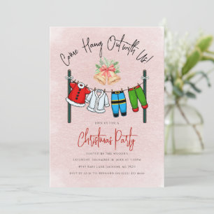 Convite Moderno Festa de Natal "Venha Desistir" do Papai N