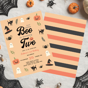 Convite Moderno Fofo Nosso Pequeno Boo Aniversário de 2 an