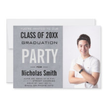 Moderno Formando de Homem Festa de formatura Azul