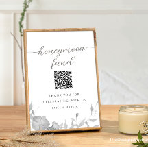 Moderno Fundo Honeymoon Sinal Poster Floral Mínimo