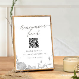 Convite Moderno Fundo Honeymoon Sinal Poster Floral Mínimo